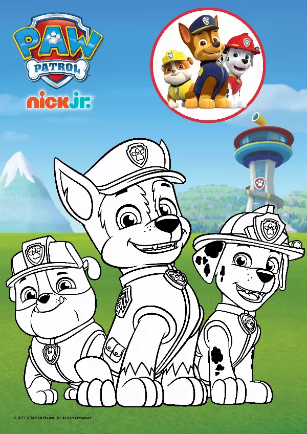 PAW Patrol Colouring Sheet 2